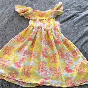 Butterfly print dress